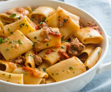 Paccheri Pasta with Pomodorini and Tuna