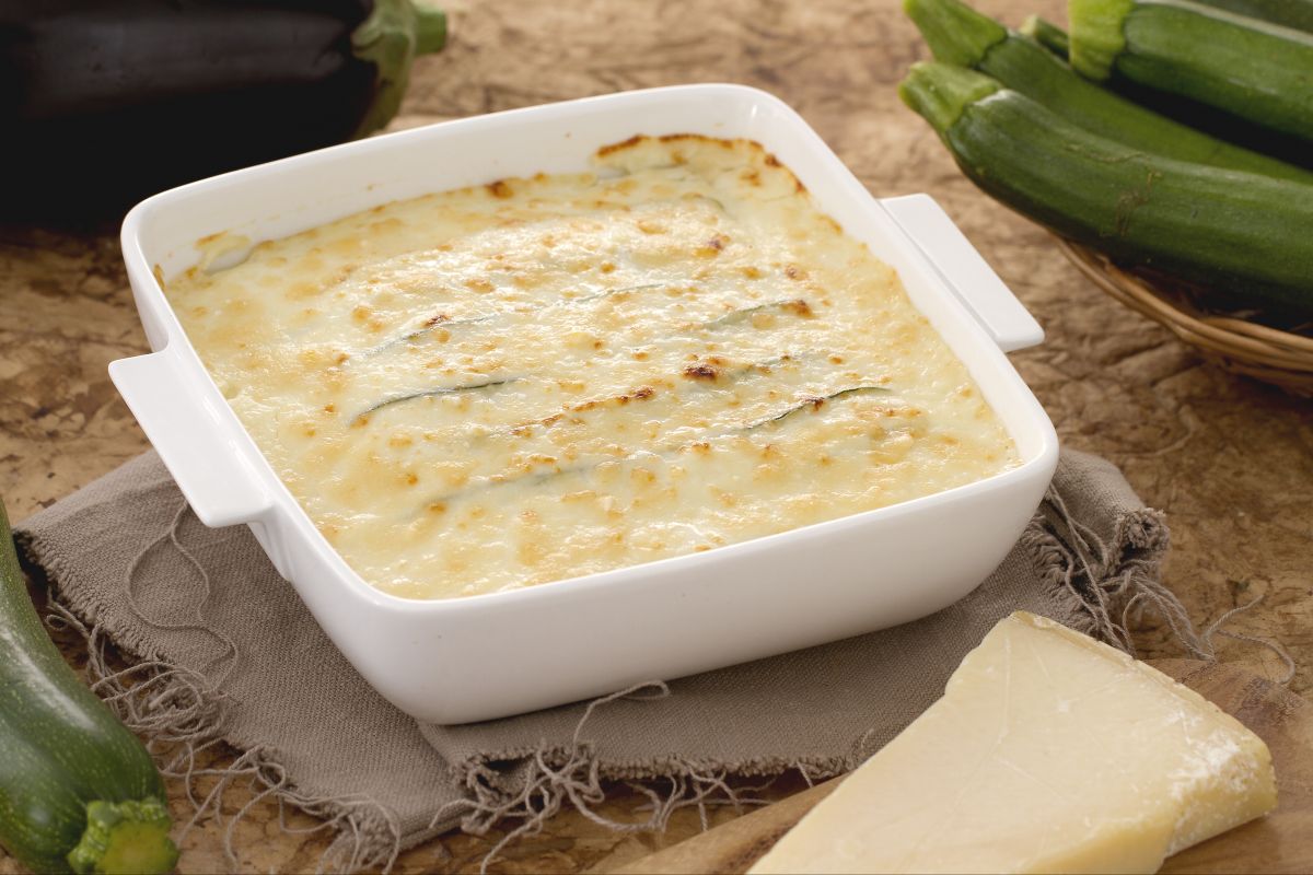 White Parmigiana with Vegetables and Parmesan