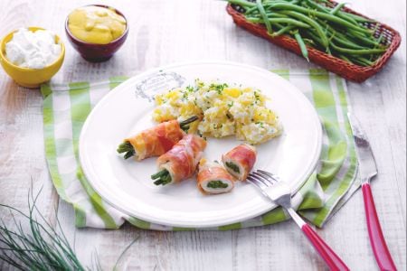 Chicken and Green Bean Rolls