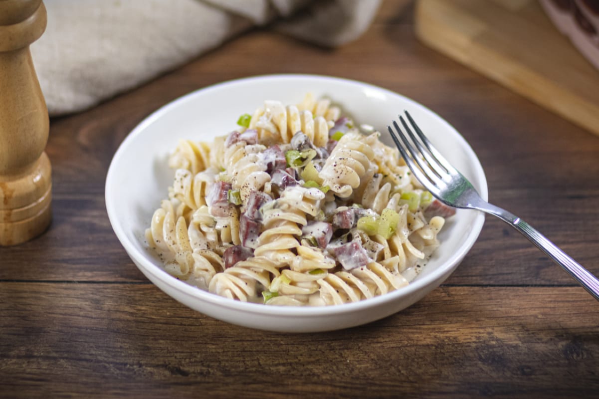 Robiola and Speck Pasta