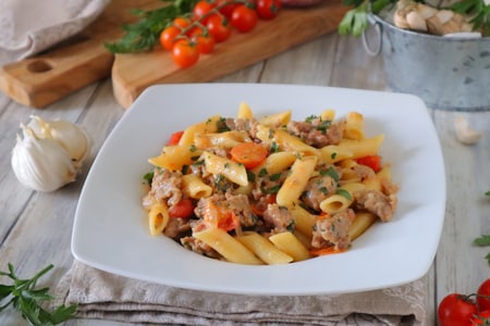 Pasta with sausage