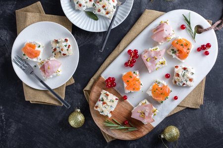 Trio of canapés