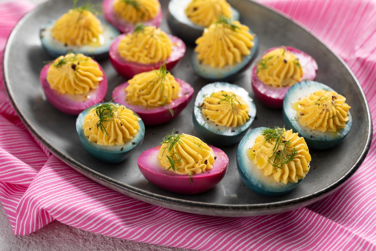 Colored Stuffed Eggs