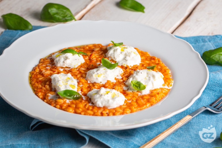 Cherry Tomato and Burrata Risotto