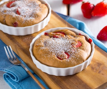 Cocoa and Strawberry Clafoutis