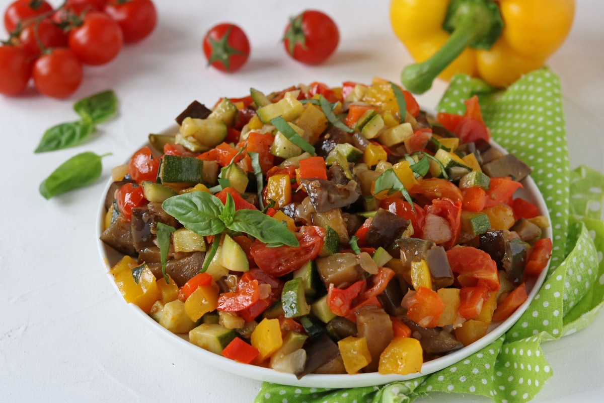 Vegetables in a pan