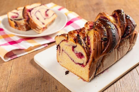 Lemon and Blueberry Babka