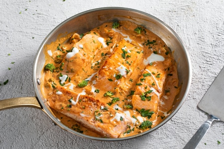 Salmon with Curry and Coconut Milk