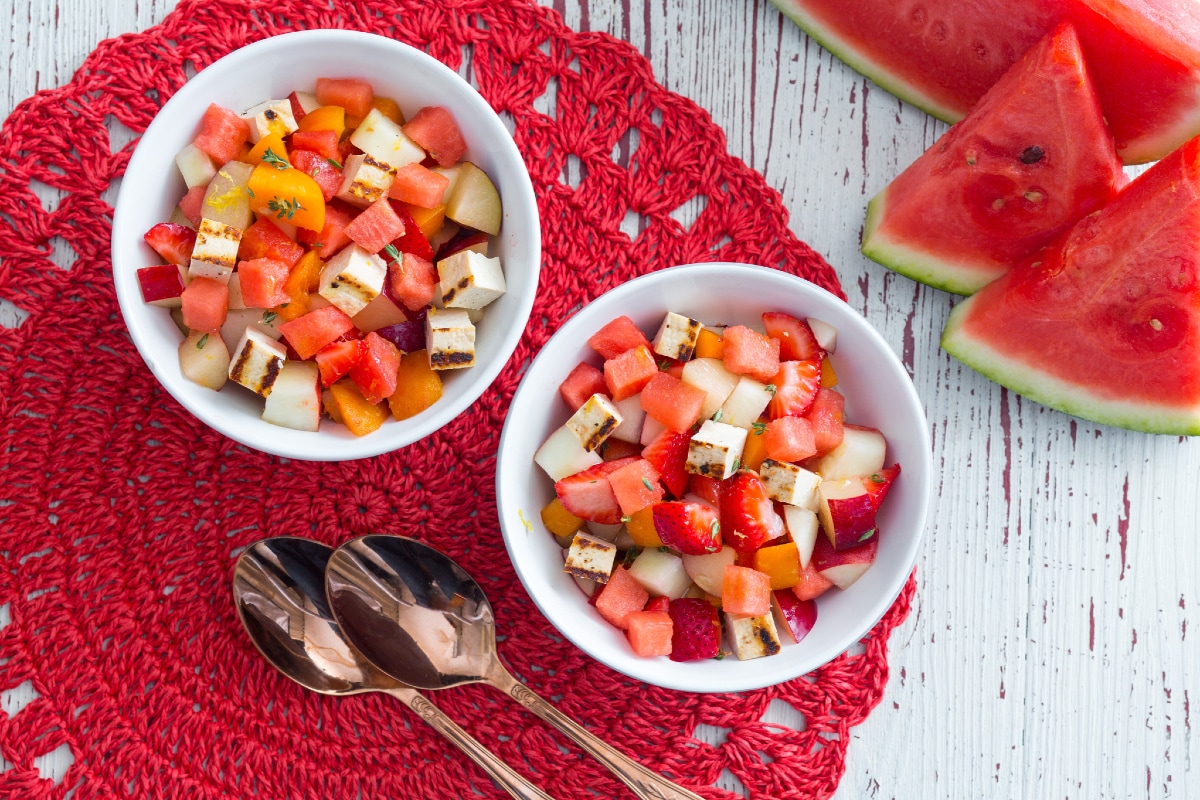 Watermelon and Tofu Bowl