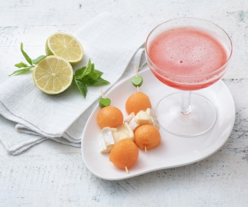 Watermelon Daiquiri with Melon Skewers