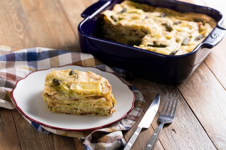 Carasau Bread Lasagna with Asparagus