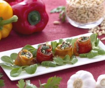 Roasted Pepper Fillets with Anchovies and Flavors