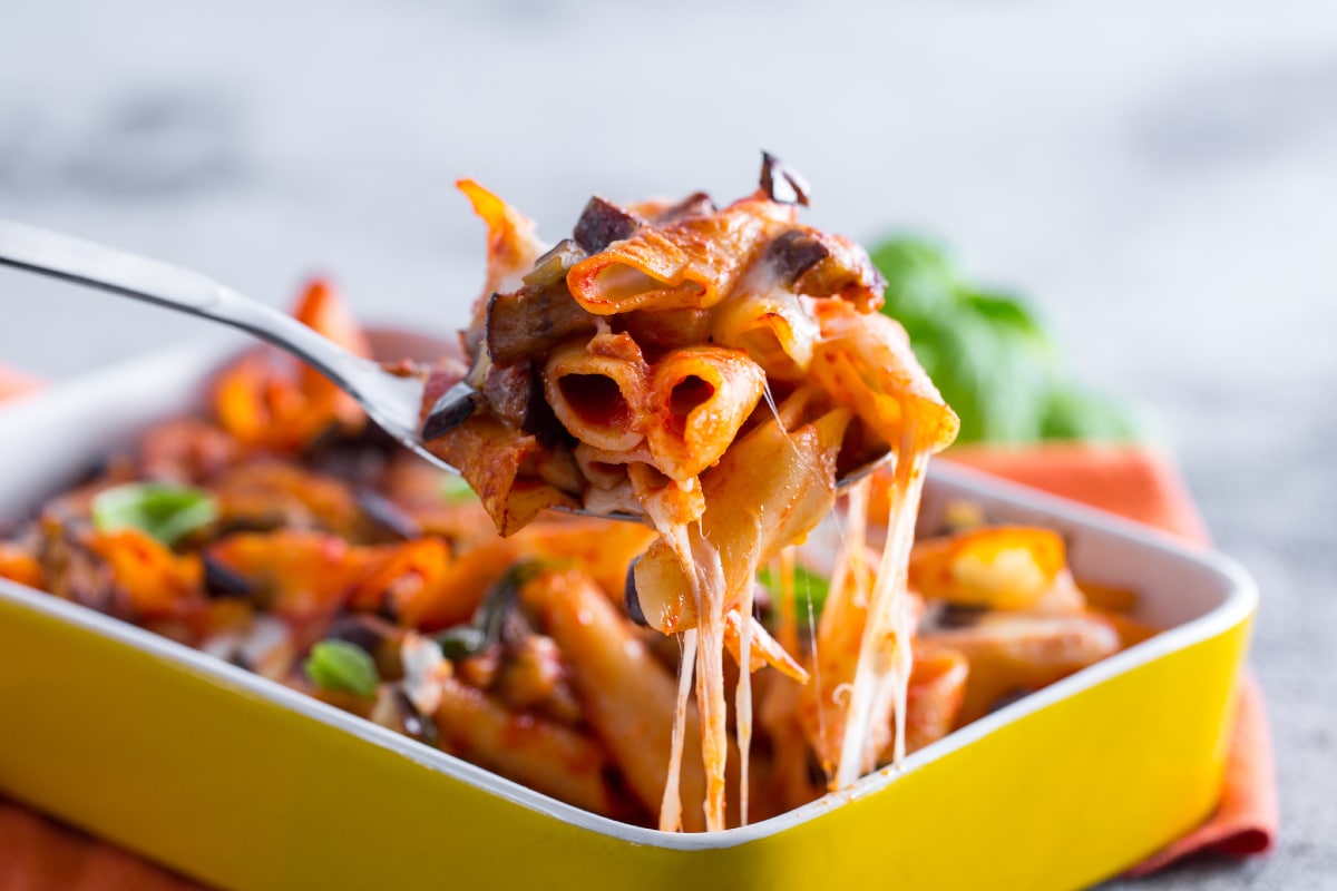 Baked Pasta with Eggplants