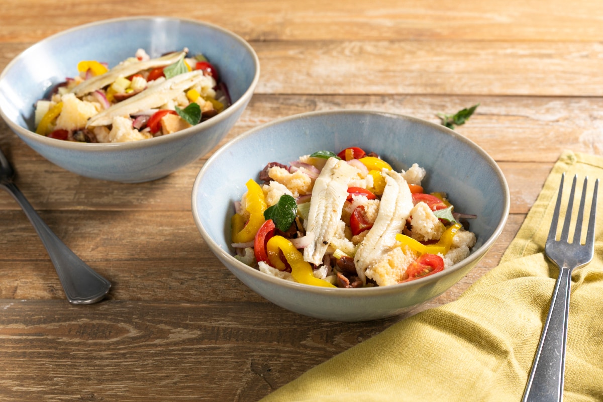 Summer Panzanella with Anchovies