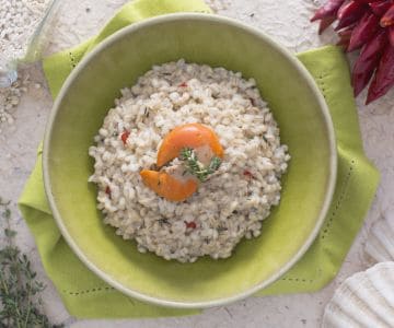 Barley Risotto with Scallop Cream
