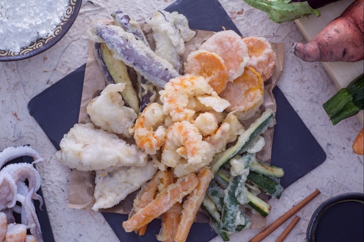 Tempura of Squid and Vegetables