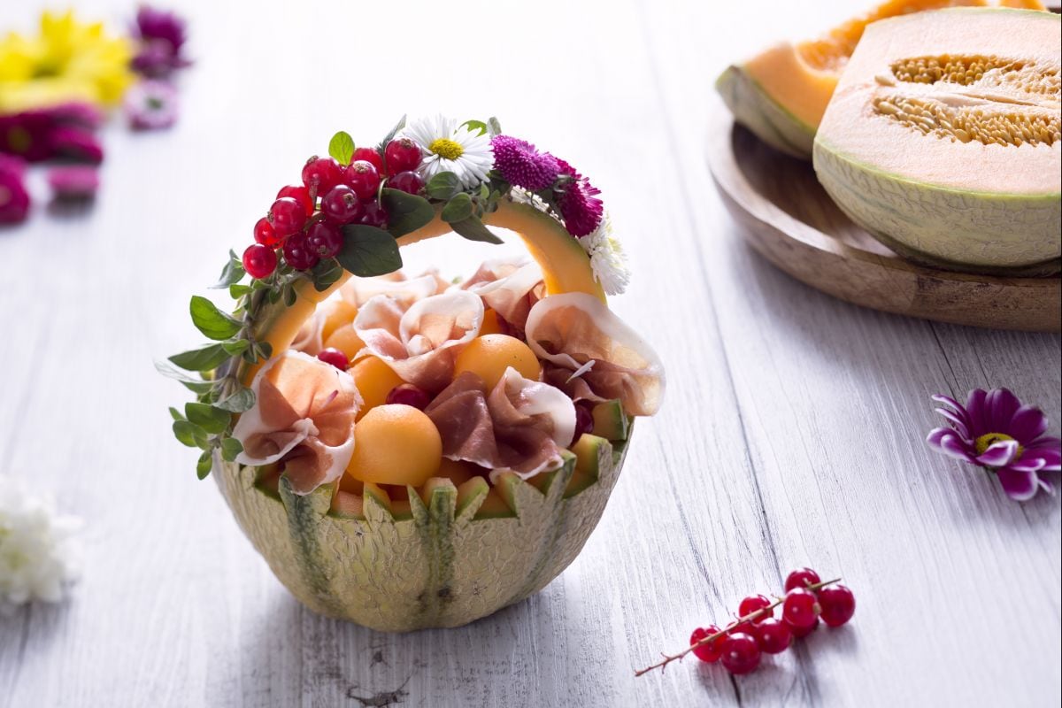 Ham and Melon Baskets