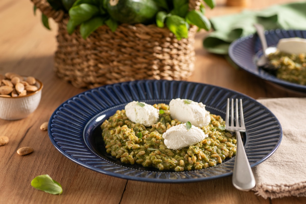 Spelt Salad with Zucchini and Ricotta
