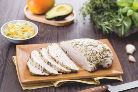 Turkey with Herbs and Exotic Salad