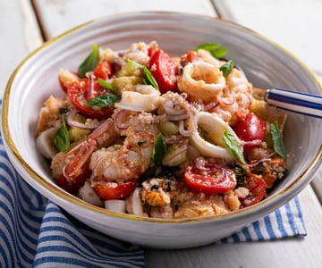 Seafood panzanella