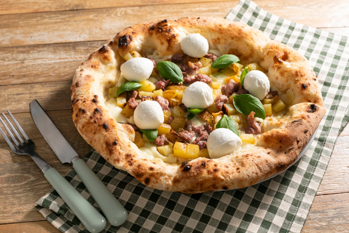 Contemporary Pizza with Sausage and Potatoes