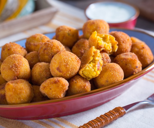 Pumpkin, Ricotta, and Speck Bites