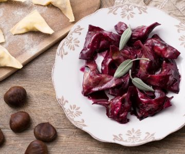 Chestnut and Sausage Ravioli
