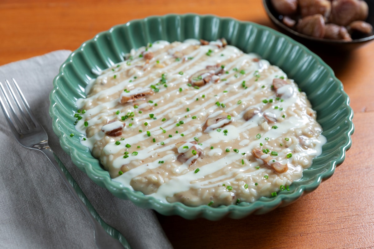 Chestnut Risotto with Castelmagno Fondue