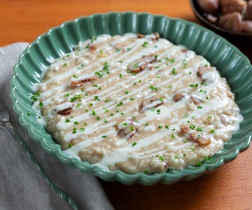Chestnut Risotto with Castelmagno Fondue