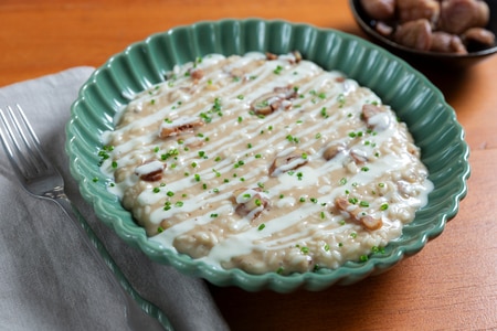 Chestnut Risotto with Castelmagno Fondue
