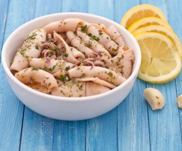 Garlic and Lemon Scented Squid