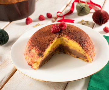 Panettone Zuccotto with Two Creams