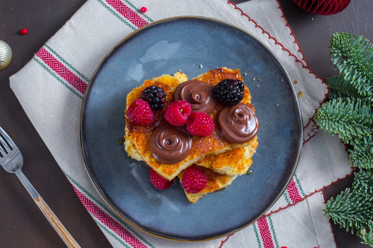 Pandoro French toast with Nutella®