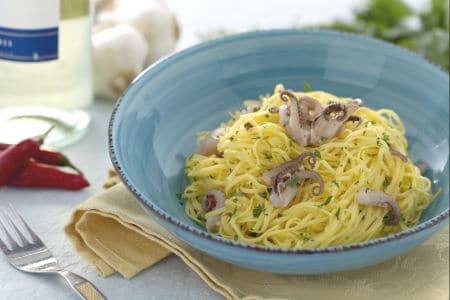 Tagliolini with baby octopus