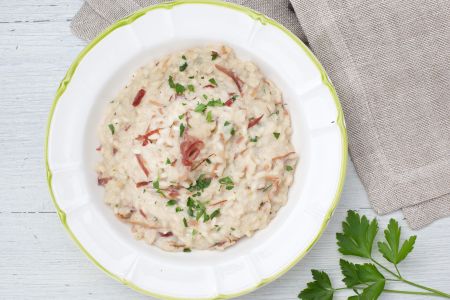 Beer and Speck Risotto
