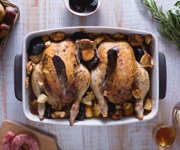 Stuffed Cockerel in Fruit Sauce
