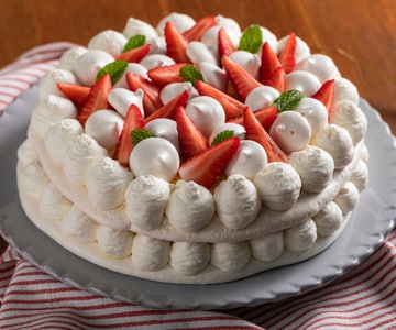 Strawberry Meringue Cake
