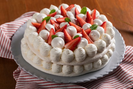 Strawberry Meringue Cake
