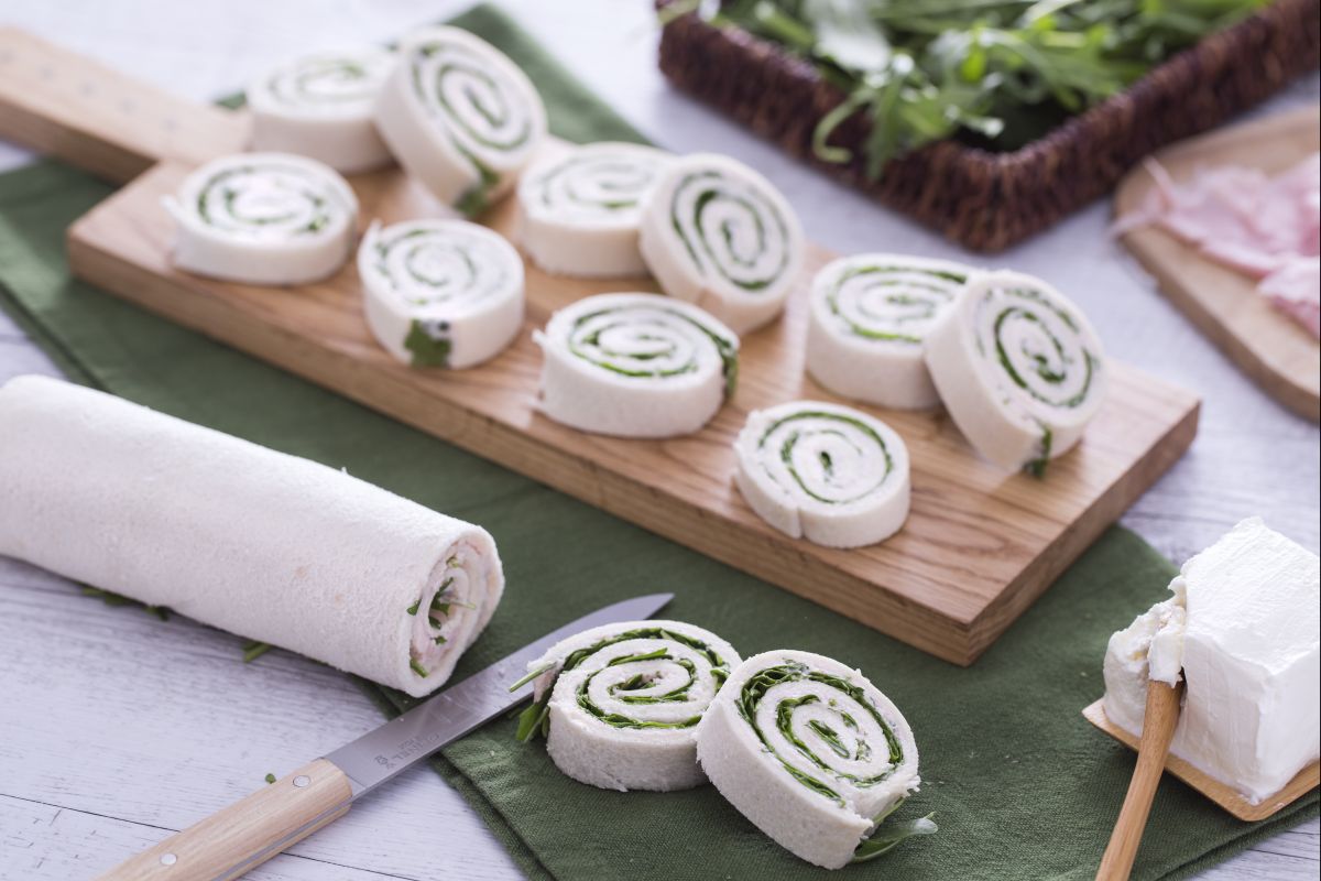 Ham and Arugula Swirls
