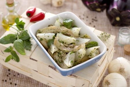 Baked Eggplants and Onions