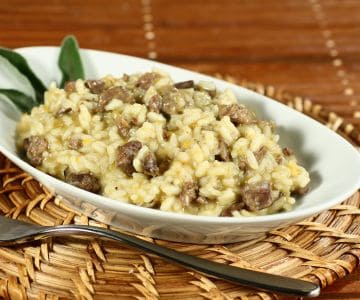 Risotto with chicken livers