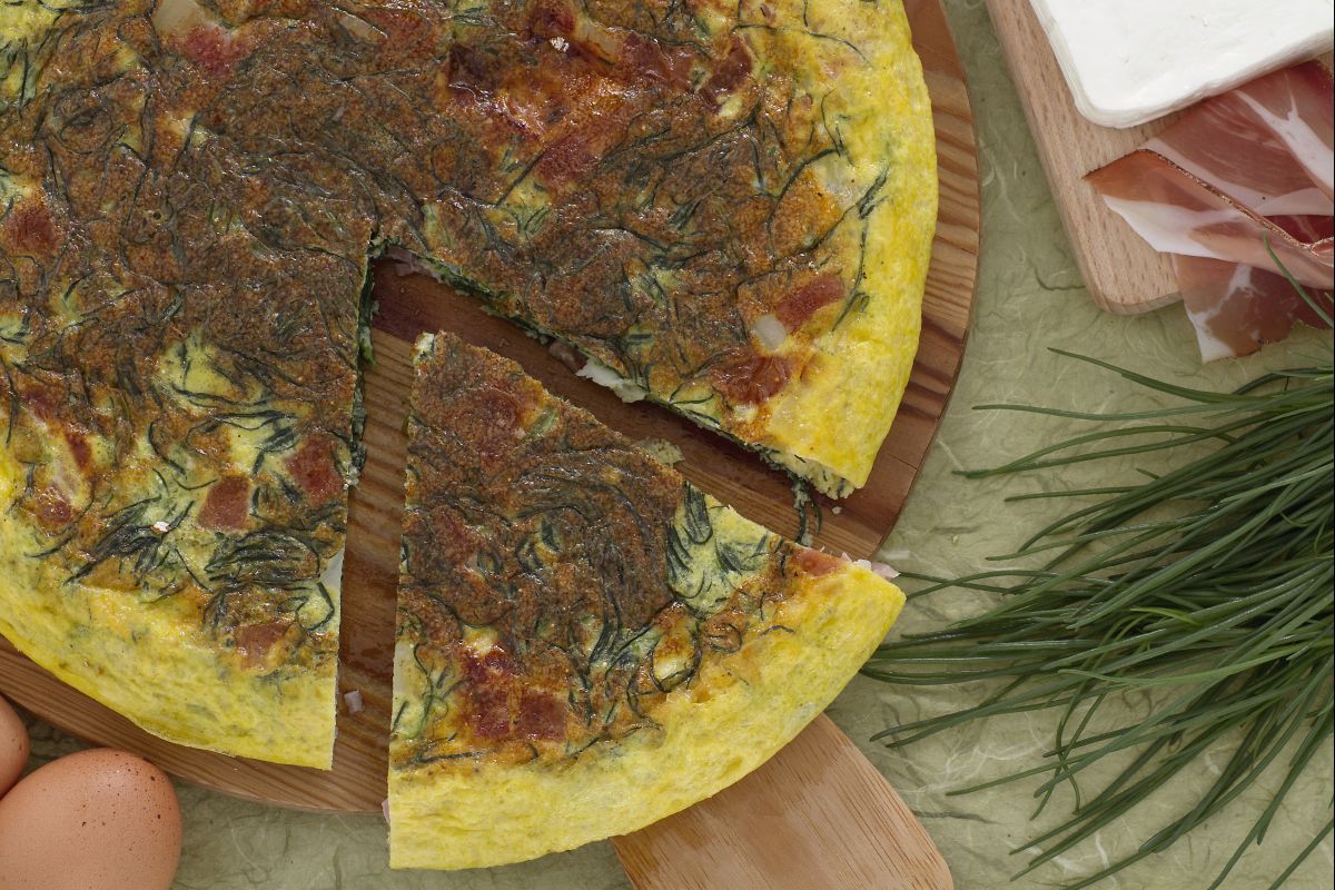 Omelette with Monk's Beard