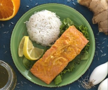 Citrus Salmon with Pilaf Rice