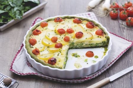 Tricolor savory pie