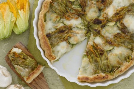 Zucchini and Their Flowers Pie