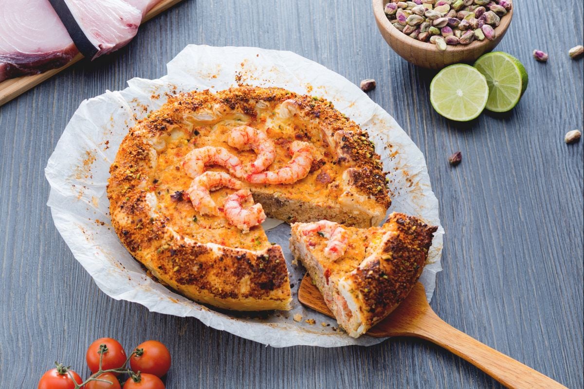 Puff Pastry with Swordfish and Shrimp