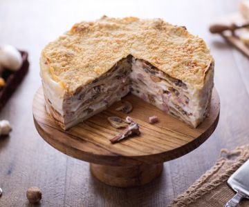 Mushroom Crepe Cake