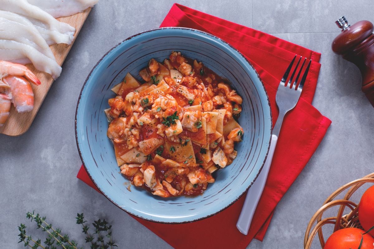 Maltagliati with Fish Ragù