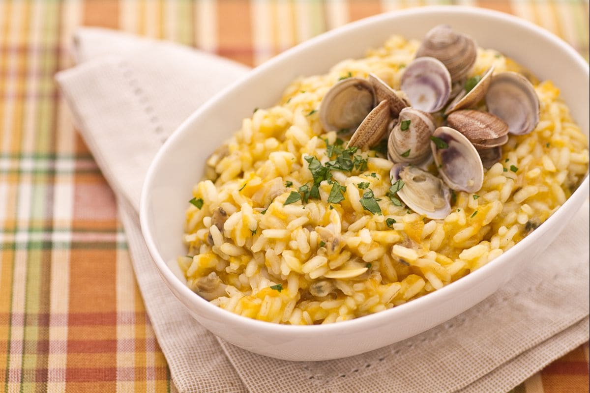 Carrot, Ginger, and Clam Risotto