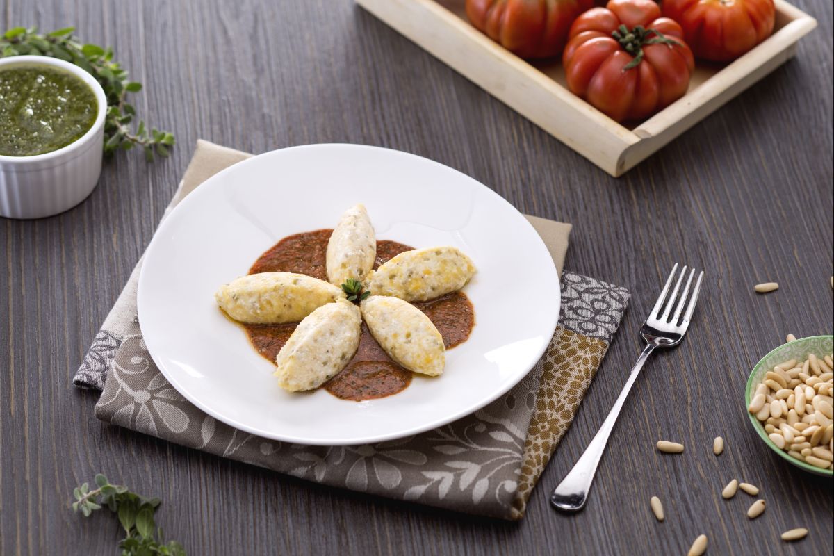 Ricotta gnocchi with three aromas